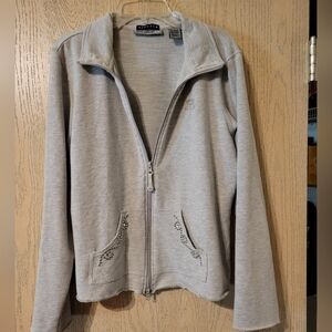 OLEG CASSINI SPORT Zippered Sweatshirt size L